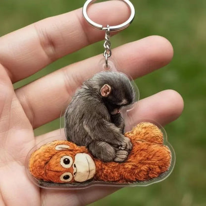 Punch Monkey Keychain