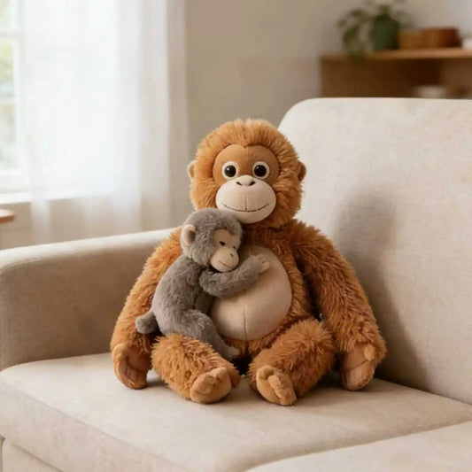 Punch Monkey & His Friend – Premium Plush Set