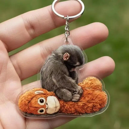 Punch Monkey Keychain